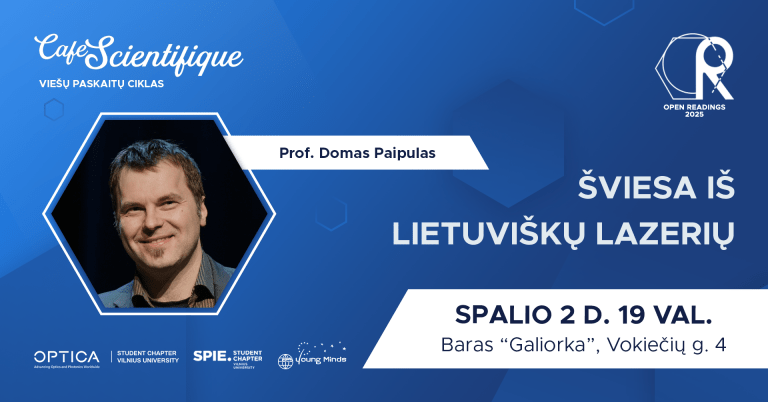 #1 Café Scientifique: „Šviesa iš lietuviškų lazerių“