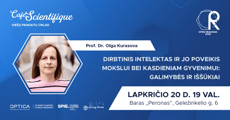 #3 Café Scientifique: „Dirbtinis intelektas ir jo poveikis mokslui bei kasdieniam gyvenimui: galimybės ir iššūkiai“