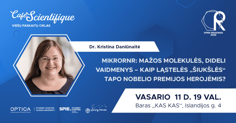 #5 Café Scientifique: „MikroRNR: mažos molekulės, dideli vaidmenys – kaip ląstelės „šiukšlės“ tapo Nobelio premijos herojėmis?“
