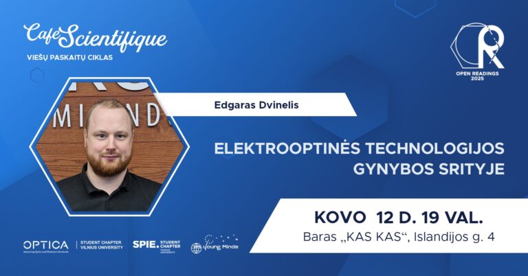 #6 Café Scientifique: ,,Elektrooptinės technologijos gynybos srityje“