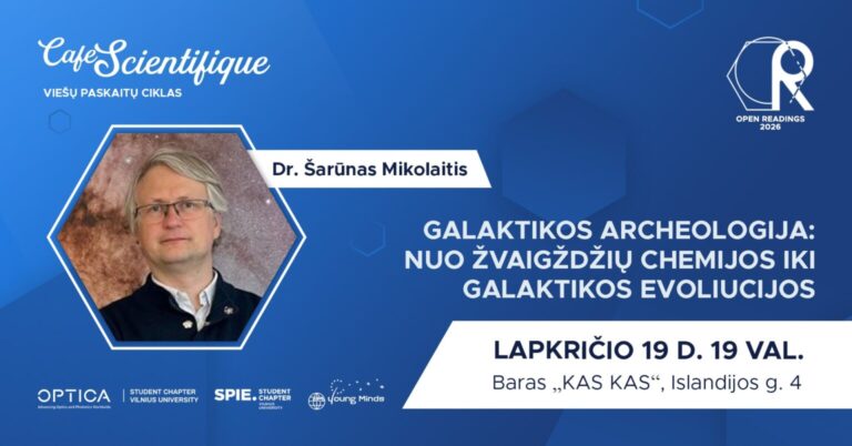 #2 Café Scientifique: „Galaktikos archeologija: nuo žvaigždžių chemijos iki galaktikos evoliucijos“