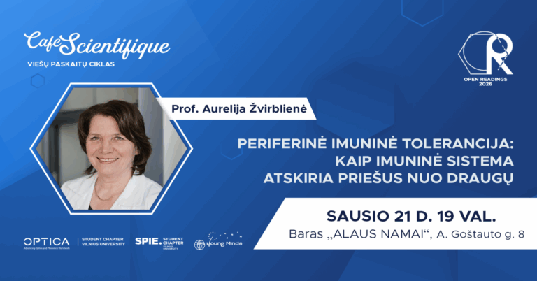#3 Café Scientifique: „Periferinė imuninė tolerancija: kaip imuninė sistema atskiria priešus nuo draugų“