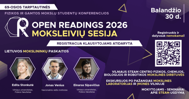 Kviečiame klausytojus registruotis į „Open Readings 2026” moksleivių sesiją!