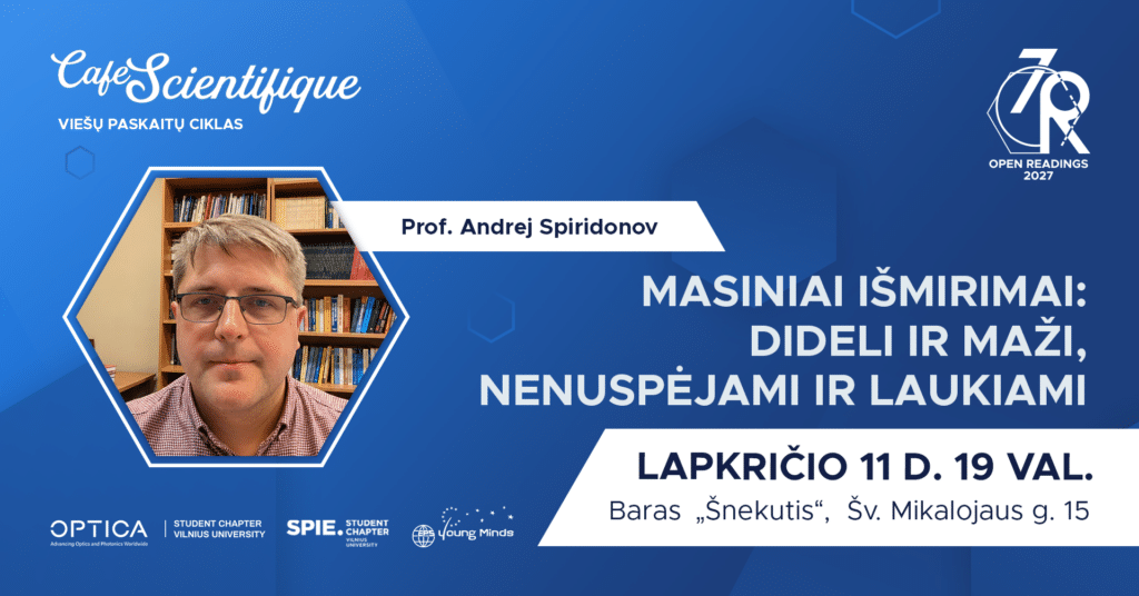 #2 Café Scientifique: „Masiniai išmirimai: dideli ir maži, nenuspėjami ir laukiami”
